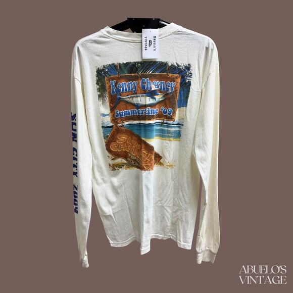 Gildan Other - Kenny Chesney Long Sleeve Tee | White Graphic | Size L | Vintage